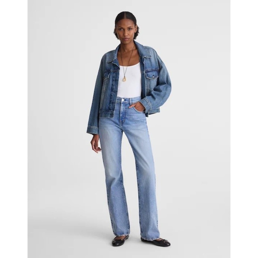 Madewell Relaxed Bootcut Jeans High Rise Raebrook‎ Wash NY565 Womens 27T 4 Tall